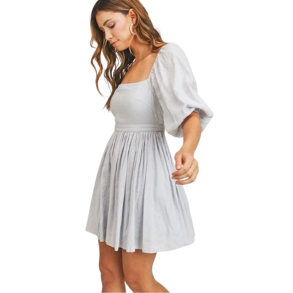 Mable Londyn 3/4 Sleeve Fit & Flare Mini Dress - Picture 1 of 10